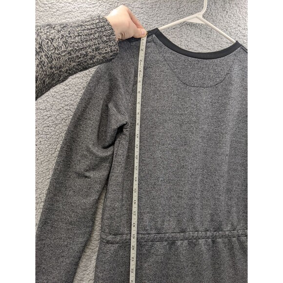 Nicole Miller Gray Sweater Dress with Black Lace Accents Women's Medium - Picture 8 of 9